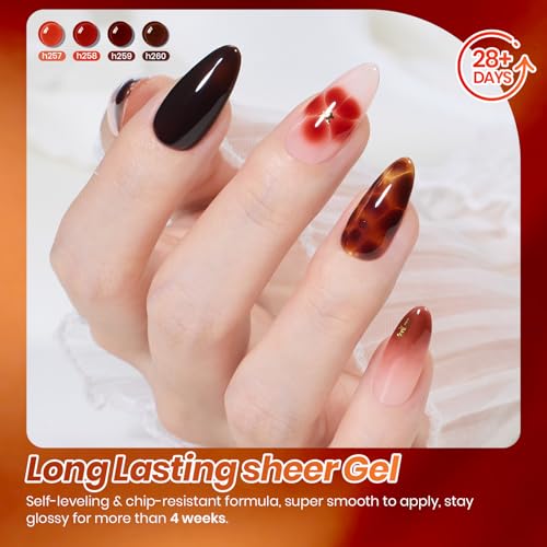 Beetles Jelly Gel Polish Set - 6 Tortoise Fall Colors