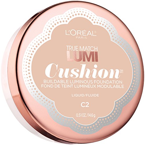 L'Oréal Paris True Match Lumi Cushion Foundation, C2 Natural Ivory, 0.51 oz.