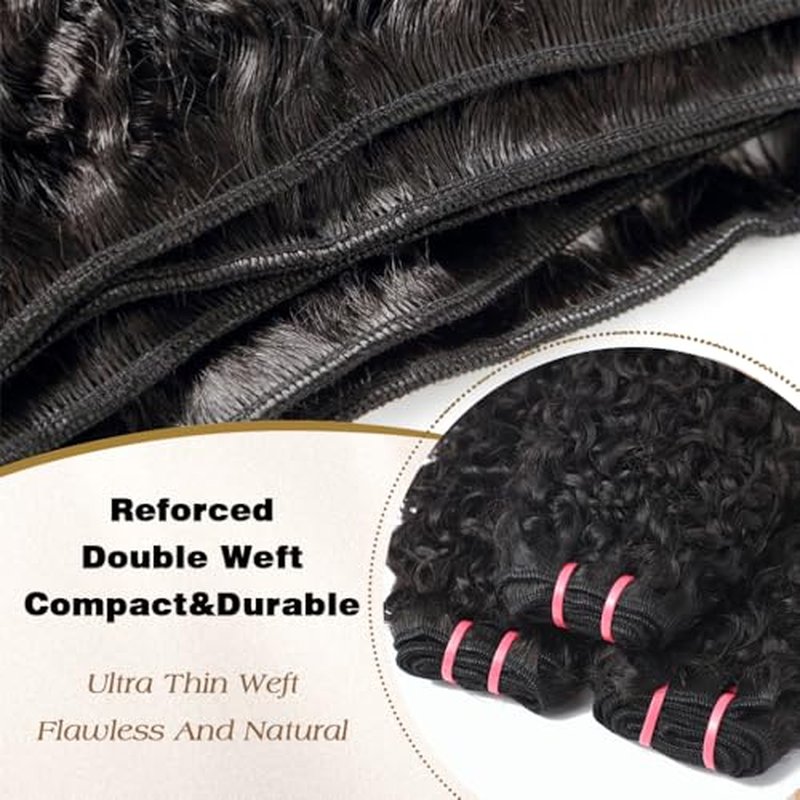 16A Burmese Curly Human Hair Bundles 16-20 Inch