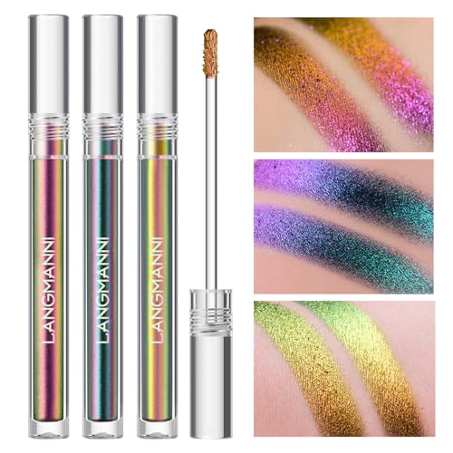 3-Color Multichrome Liquid Eyeshadow Set, 12H Waterproof