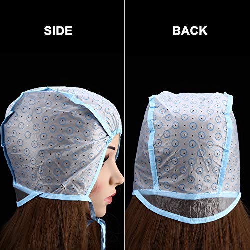 6-Piece Hair Highlighting Cap Set with Plastic Hook for Easy Dyeing