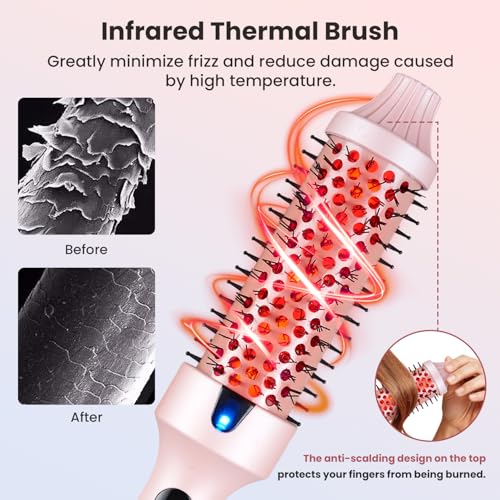 CHIKYO Heated Round Brush 38mm Negative Ion Blowout Styler
