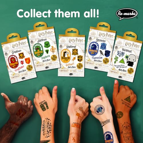 Harry Potter Hufflepuff Temporary Tattoos & Stickers Set