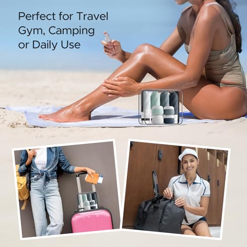 LitBear 23 Pack TSA Approved Travel Bottles – Leak Proof Toiletry Kit
