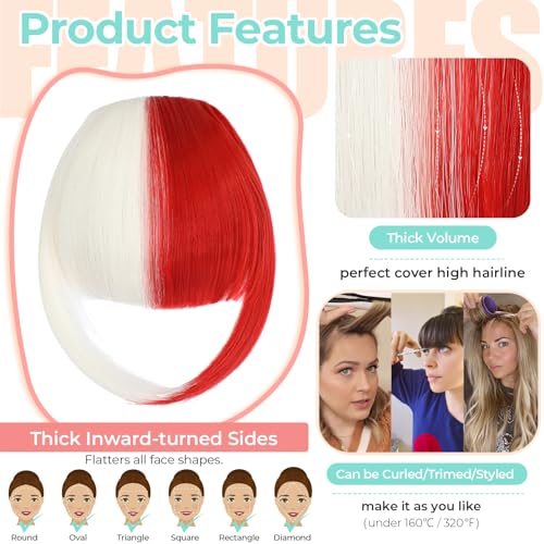 Cephermer Clip-In French Bangs Hair Extensions for Women