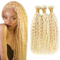 613 Blonde Water Wave Hair Bundles 24 26 28 inch