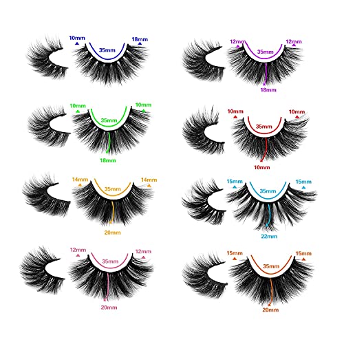 3D Mink Lashes 18-22MM Fluffy Volume False Eyelashes