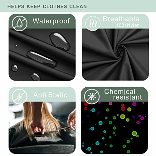 Izzycka Professional Barber Cape with Armholes - Waterproof 64x56 Inches - Black