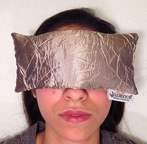 Lavender Eye Mask with Jade - Gold Cotton Blend
