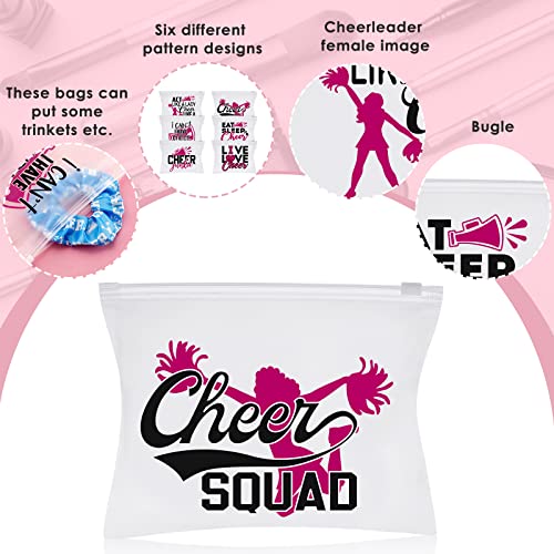 Cheer Makeup Bags for Girls, 60-Pack Cheerleader Cosmetic Cases