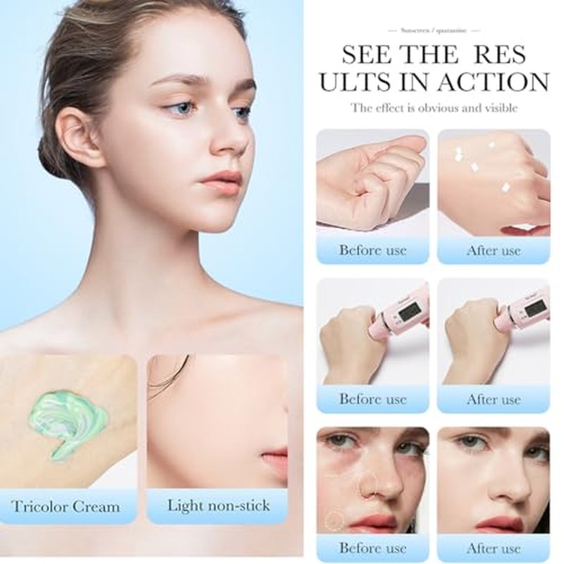 Primer for Face Before Makeup,Sunscreen Tricolor for Face,SPF 50,Color Correcting Primer,Hydrating Makeup Waterproof & Long Lasting & Oil Control,Radiance Skin