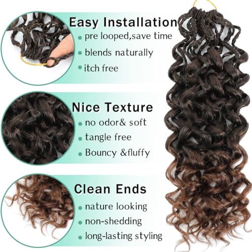 Gogo Curl Crochet Hair 14 Inch 8 Packs Pre-Looped Synthetic