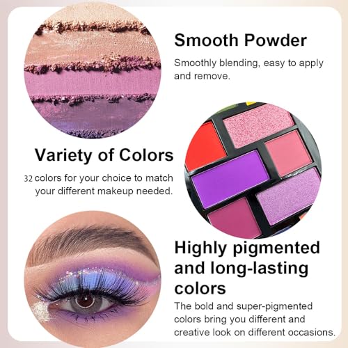 VERONNI 32 Colors Eyeshadow Palette - Matte & Shimmer