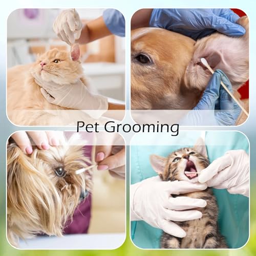 400 Pcs 6 Inch Cotton Swabs with Wood Handle - Gun Cleaning, Makeup & Pet Care