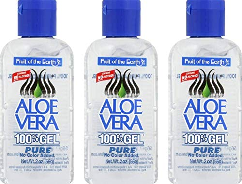Fruit of the Earth Aloe Vera Gel 100% Pure, 2 oz (3-Pack)