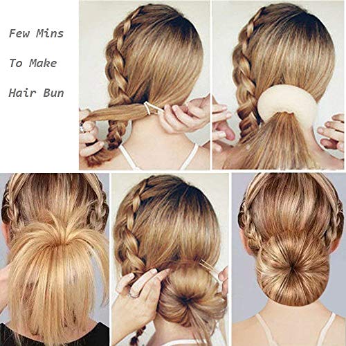 Hair Bun Maker Set 12 Pcs Donut Tool for Kids Girls Women