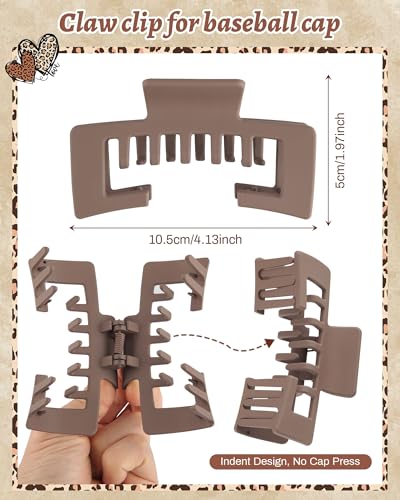 Hat-Friendly Claw Clips for Baseball Caps - 4 Pack