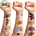 96PCS Football Pre-Cut Temporary Tattoos - Party Favors for Kids, Boys American Football Theme, Perfect for Birthday Parties, Classroom Prizes, Cheerleader & School Events Gifts
