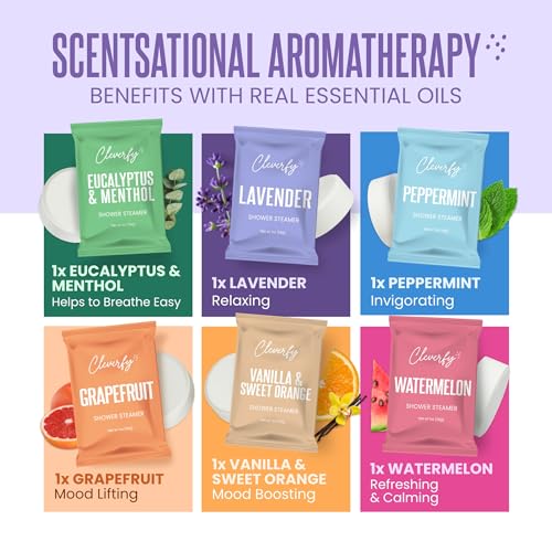 Cleverfy Shower Steamers Aromatherapy 6-Pack Gift Set