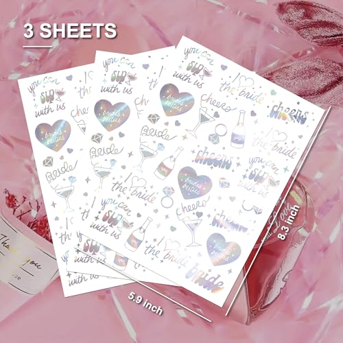 Bride's Babes Iridescent Temporary Tattoos - 80+ Designs