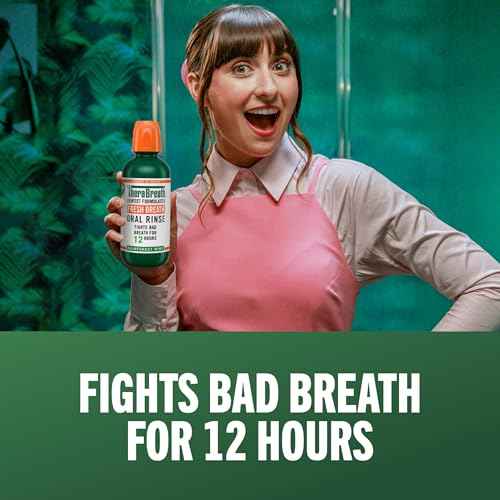 TheraBreath Fresh Breath Mouthwash, Rainforest Mint, Alcohol-Free, 33.8 oz/1 L