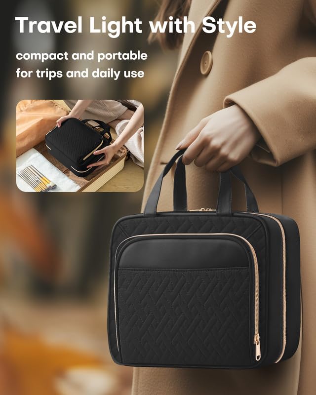 HOTOR Hanging Travel Toiletry Bag | Waterproof Makeup Organizer