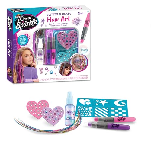 Shimmer 'n Sparkle Glitter Hair Chalk Pens & Spray Kit