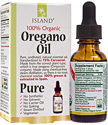 Island Nutrition Oregano Oil Drops 1oz - 75% Carvacrol