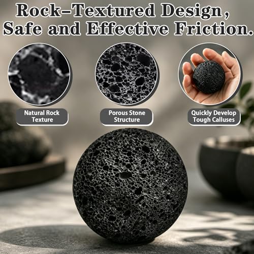 Grip Training Callus Ball - Moon Rock Design for Strength & Stability
