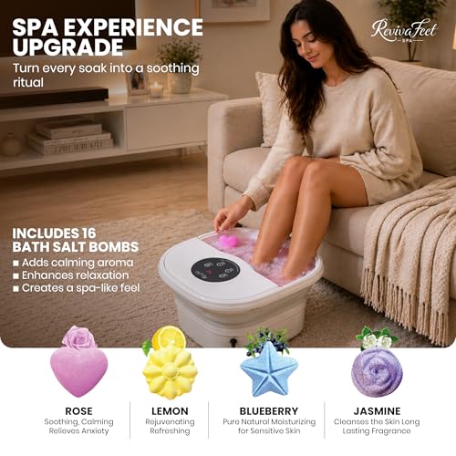 Collapsible Heated Foot Spa with Shiatsu Massage & Bubbles