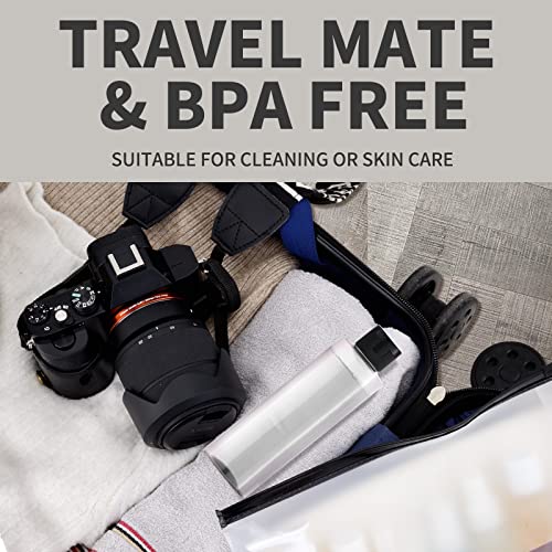 LISAPACK 8.3oz Travel Bottles with Flip Caps - 4 Pack