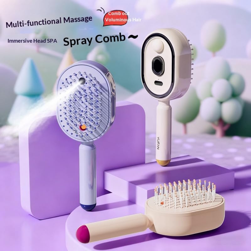 5-in-1 Air Cushion Hair Brush with Mist Spray & Massage