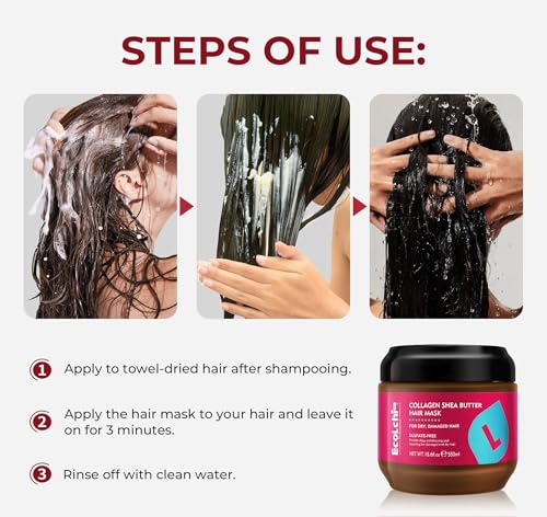ECOLCHIPRO Collagen Shea Butter Hair Mask 18.6 oz - Deep Repair