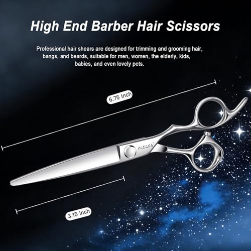 YASAKA Professional Hair Cutting Scissors 6.75" Cobalt Steel