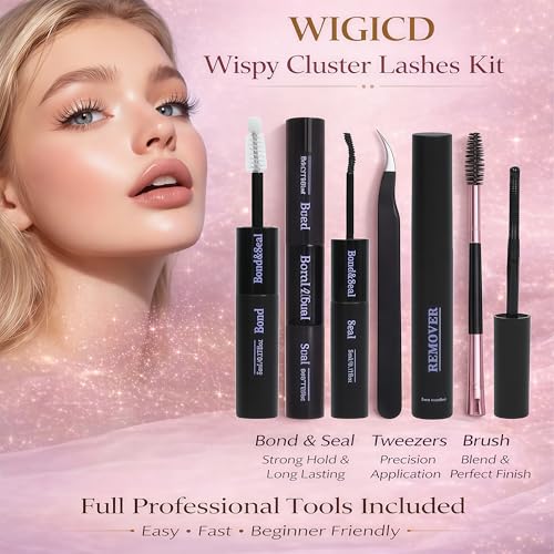 Manga Lash Clusters - 640 Pcs D Curl Fluffy Eyelash Extension Kit