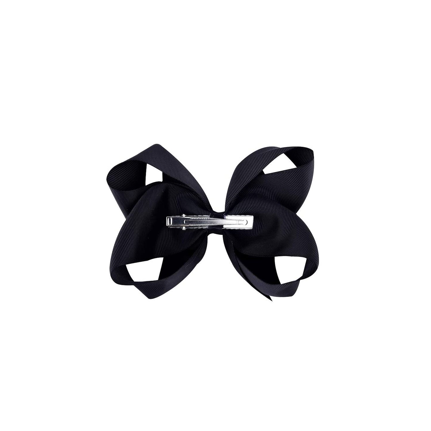 Black Hair Bow For Girls and Toddler - 6 pcs Black hair bows clips 6 inch ×2, 4 inch ×2, 3 inch ×2 …