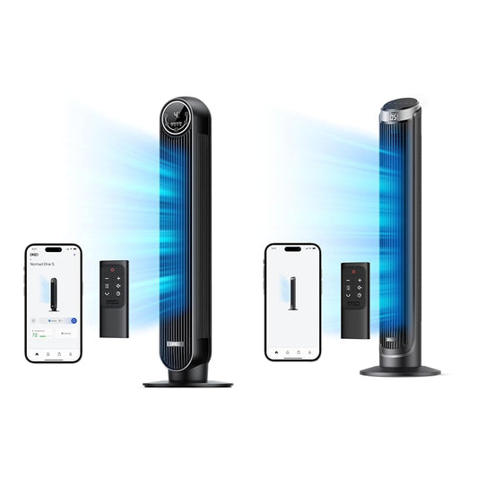 Dreo Tower Fan Bundle with Smart WiFi Alexa Google Control, Oscillating Quiet Bladeless Fans, 4 Modes 8H Timer, 90° Oscillation 26ft/s Velocity