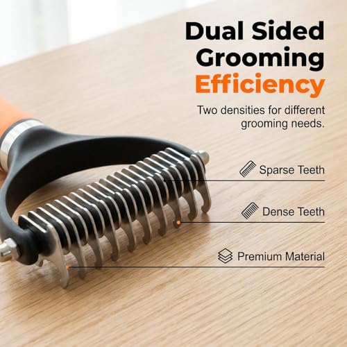 Double-Sided Pet Grooming Brush for Dogs & Cats - 2026 Upgrade