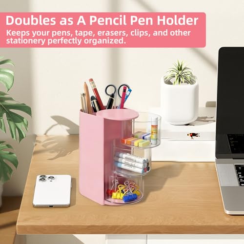 Rotating Hair Accessories Organizer, 3-Tier Holder for Clips, Ties & Brushes