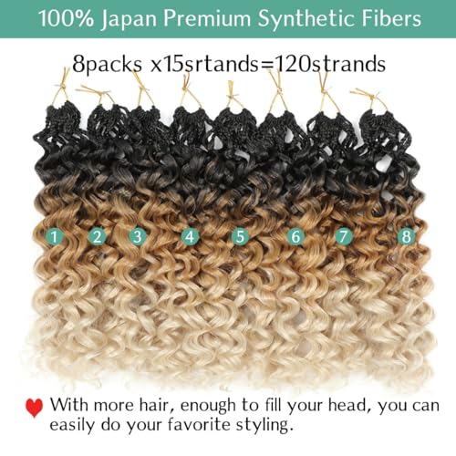 Gogo Curl Crochet Hair 8 Packs Pre-Looped Curly Extensions 8 Inch