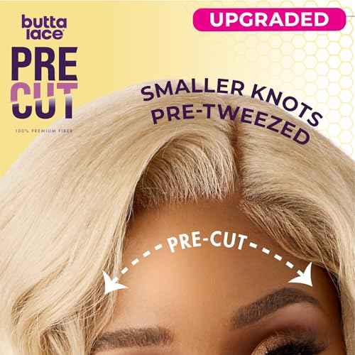 Sensationnel Butta Lace Precut Wigs - Unit 9 Glueless Extra Wide 5 Inch Deep Parting Synthetic Pre Tweezed Smaller Knot Hairline (CH30)