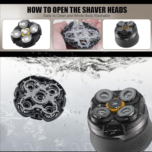 4PCS Shaver Replacement Blades Compatible with MicroTouch Titanium Head,Stainless Steel Material
