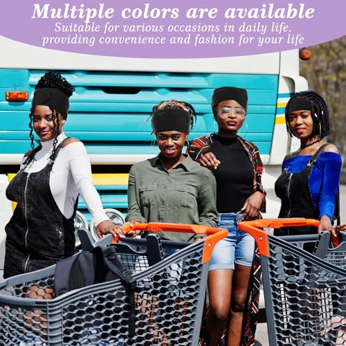 4-Pack Adjustable Mesh Hair Wraps for Women - Non-Slip, Washable