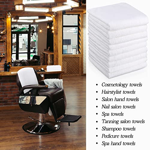 Shimeyao 26 Pack Salon Bleach Proof Towels Highly Absorbent Hair Towels Hand Facial Cloths Bleach Resistant for Salon Barber Spa Beauty Bath Hair Stylist(White,16 x 29 Inch)