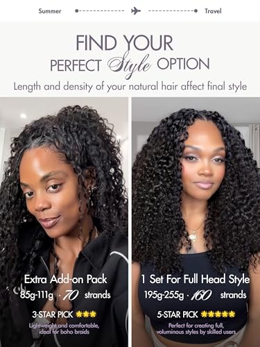 LUVME Burmese Curly Crochet Hair 16" 195g Human Hair