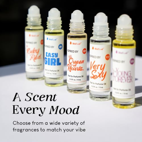 Well's Oil Pinky Sugar Perfume Oil Roll-On 0.33 fl oz - Long-Lasting, Paraben-Free
