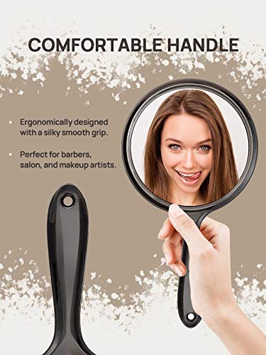 OMIRO Double-Sided Magnifying Hand Mirror 1X/3X, 8.2" Handheld