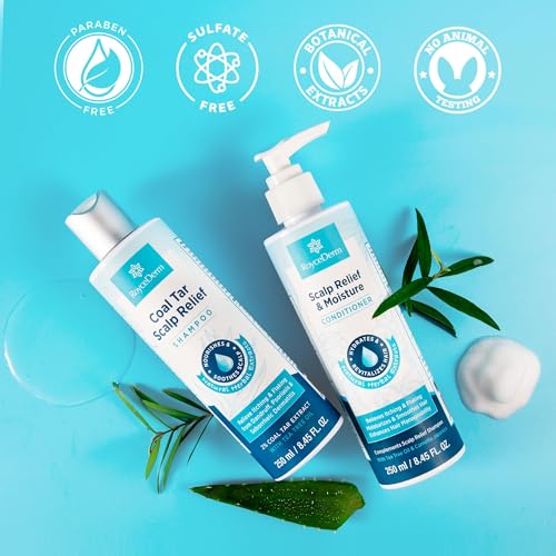 Roycederm Coal Tar Shampoo & Conditioner Set for Dandruff Relief