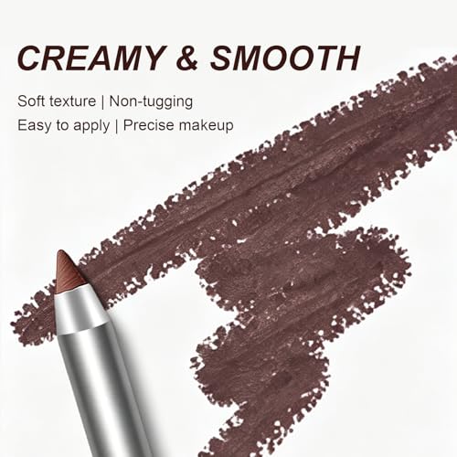 Plum Brown Gel Eyeliner Pencil for Mature Eyes, Waterproof