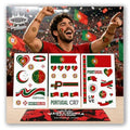 Portugal Flag Temporary Tattoos for Soccer Fans - World Cup 2026